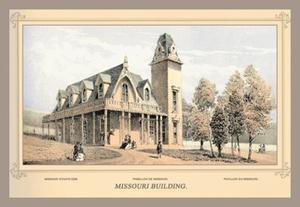 1876 Centennial International Exhibition - Missouri Building Vintage Poster Print | 20x30 Inches Semi-Gloss Paper | Historical Decor & Collector's Item for Home, Office & Classroom