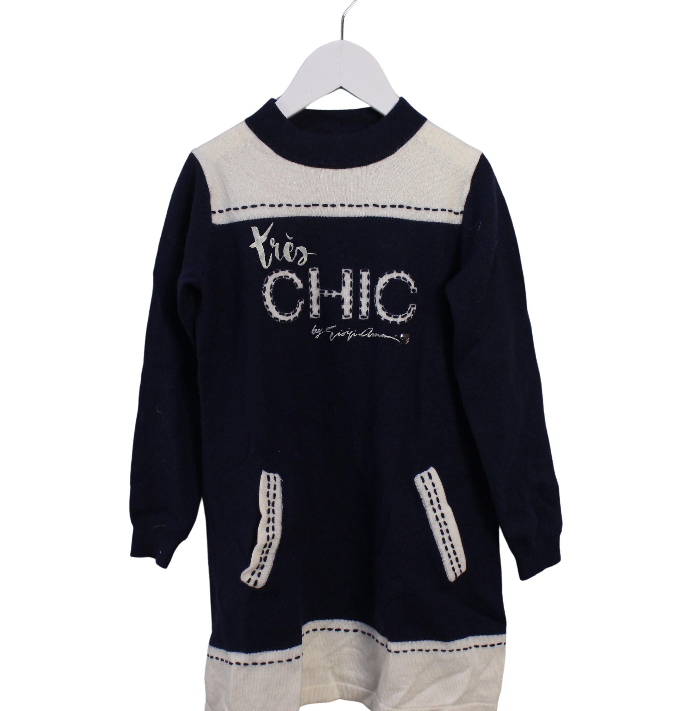Armani Sweater Dress for Girls Size 10Y (142cm) - Soft Knit Long Sleeve Casual Dress for School, Parties & Everyday Wear