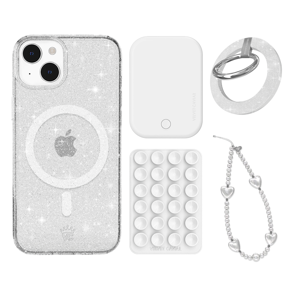 Stardust Glitter iPhone Case with Grip - Premium Protective Phone Cover for iPhone 13/14/15 Series | Trendy Sparkle Design for Everyday Use & Special Occasions