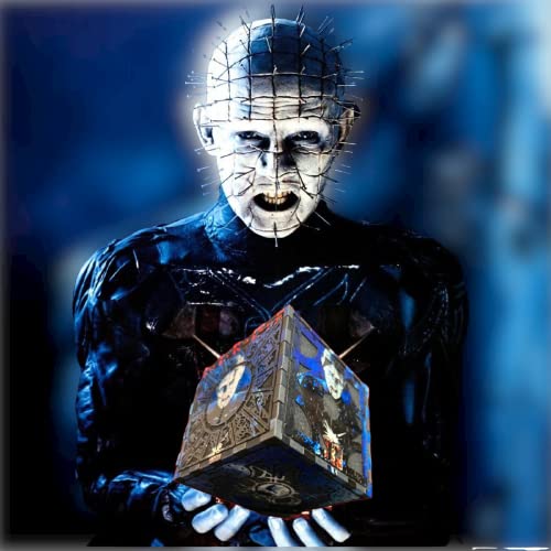 Hellraiser Puzzle Box - Laser Cut Wooden Brain Teaser Cube with Display Stand - Perfect for Collectors, Horror Fans & Puzzle Enthusiasts