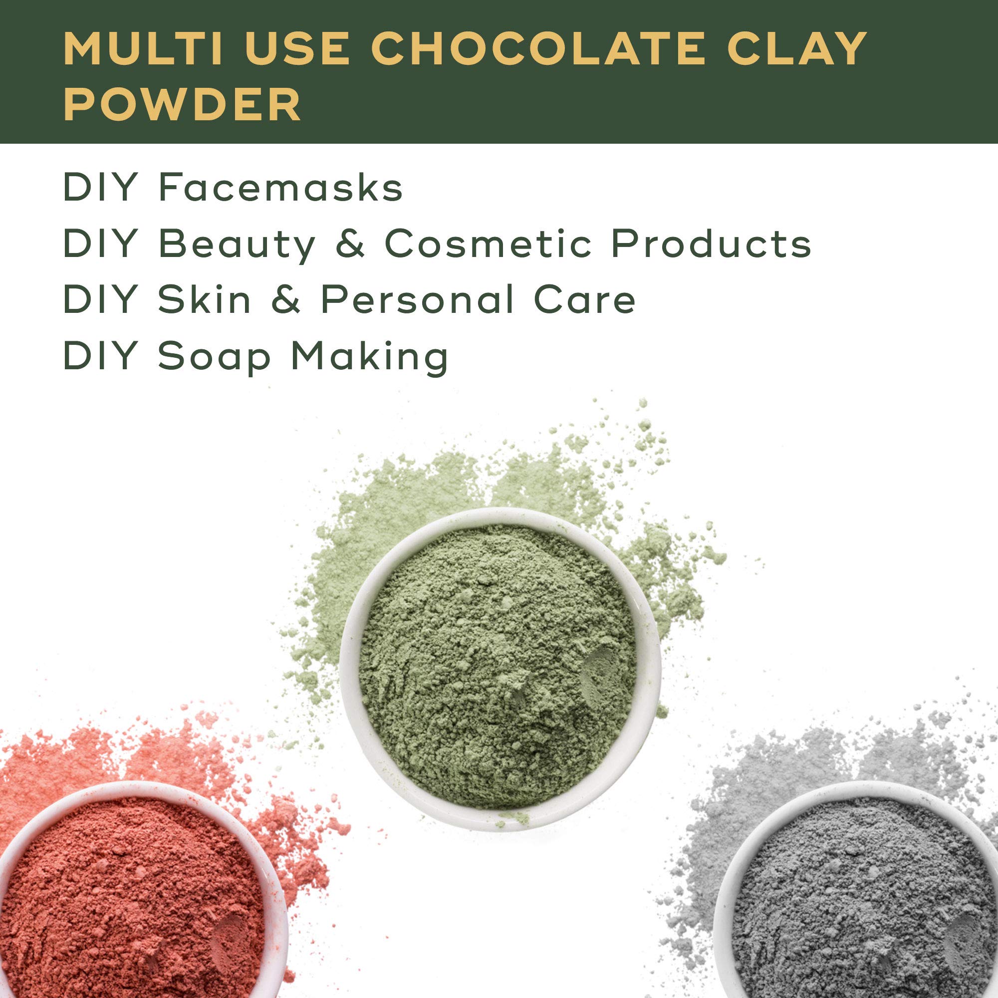 BRM Herbals Chocolate Clay Powder - 200g Organic Cocoa Powder for Face Mask, Body Scrub, DIY Beauty & Skincare Products | Natural Makeup, Soap Making, Hair Care | Perfect for Spa, Home Beauty Treatments & Personal Care Routine