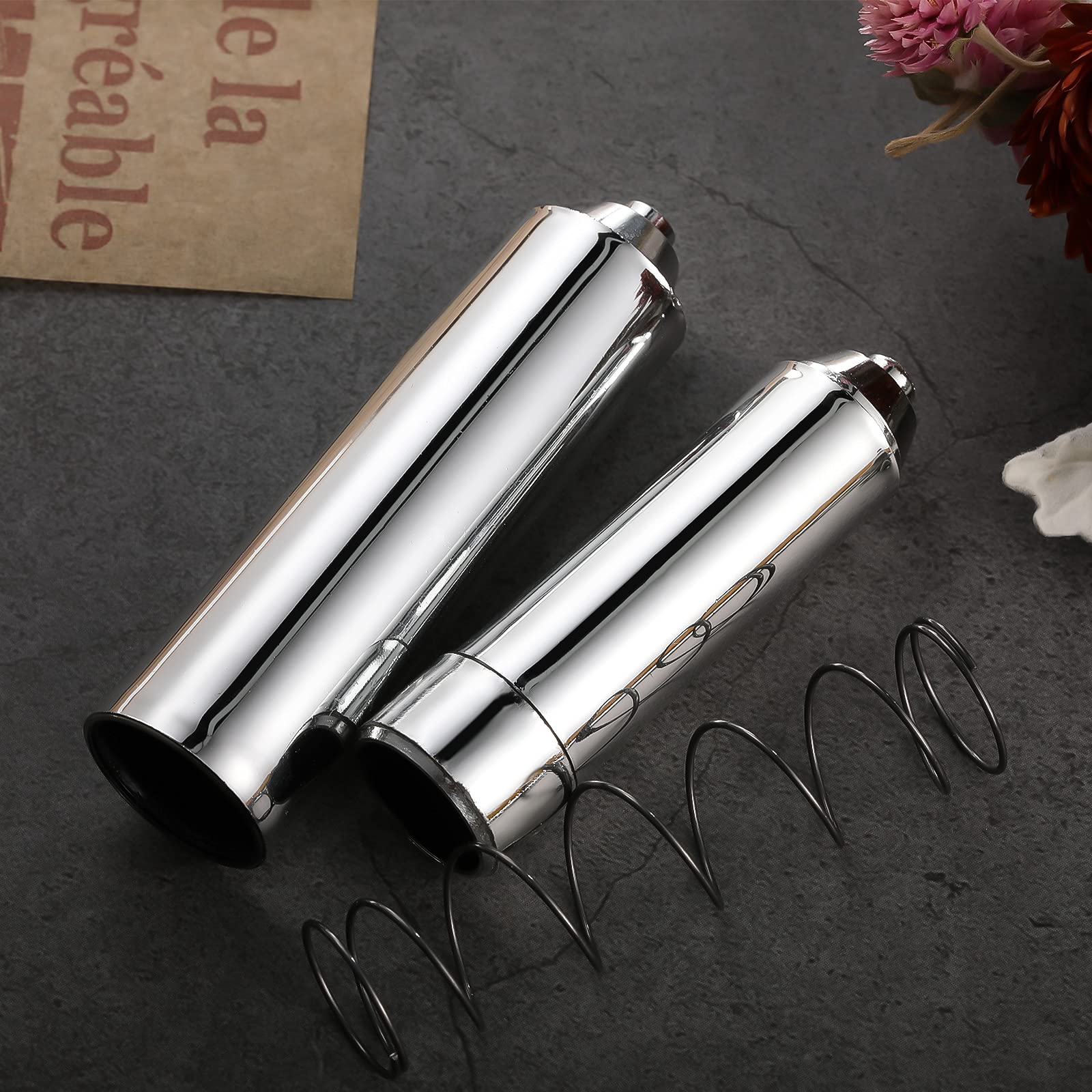 Shappy 4-Pack Silver Spring Loaded Toilet Paper Roller Holder Replacement - Durable Plastic Bathroom Tissue Dispenser Insert for Home, Office & RV Use