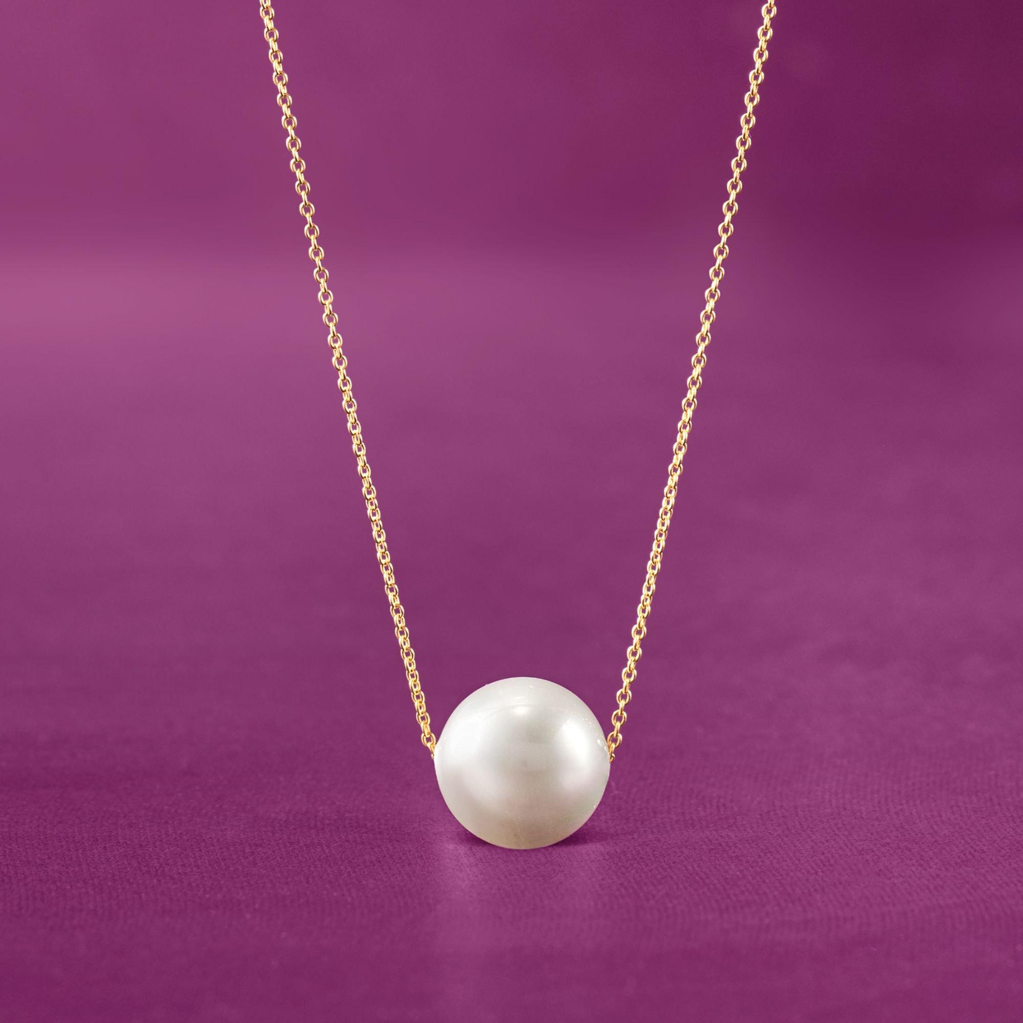 Ross-Simons Sterling Silver Shell Pearl Necklace - Elegant Jewelry for Women, Perfect for Weddings, Parties & Special Occasions