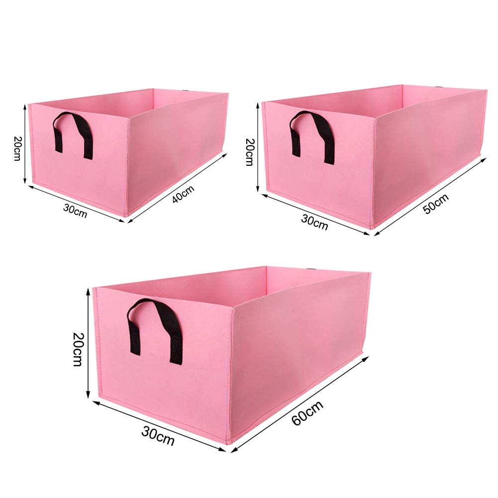 **Breathable Fabric Grow Bags with Handles - Rectangle Raised Garden Bed Planter for Plants, Flowers, Vegetables - Ideal for Indoor/Outdoor Gardening, Balcony & Patio Planting**