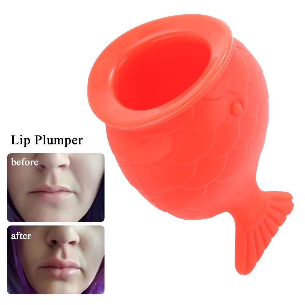Fish Shaped Lip Plumper Enhancer for Women - Portable Lip Sucker Device for Fuller, Plumper Lips - Perfect for Makeup, Selfies & Date Night
