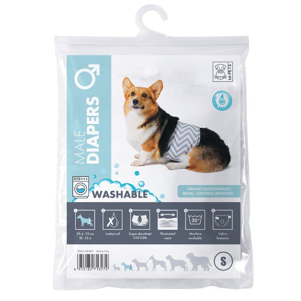Washable Male Dog Diapers for Pets - Reusable & Absorbent Incontinence Pants - Perfect for House Training, Senior Dogs & Travel Use
