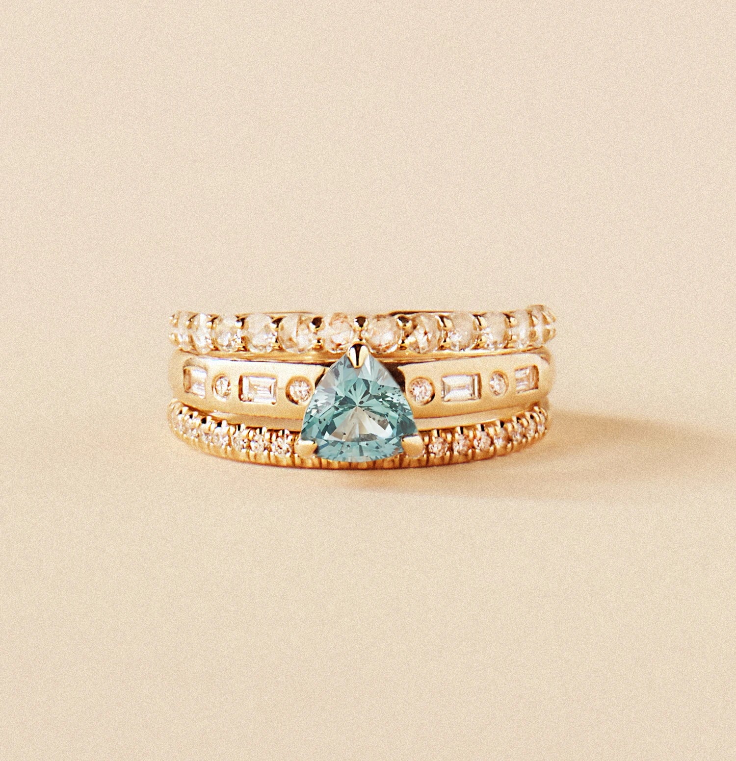 Unique Mountain Vow Trillion-Cut Sapphire Engagement Ring for Women – Perfect for Proposals, Anniversaries & Special Occasions