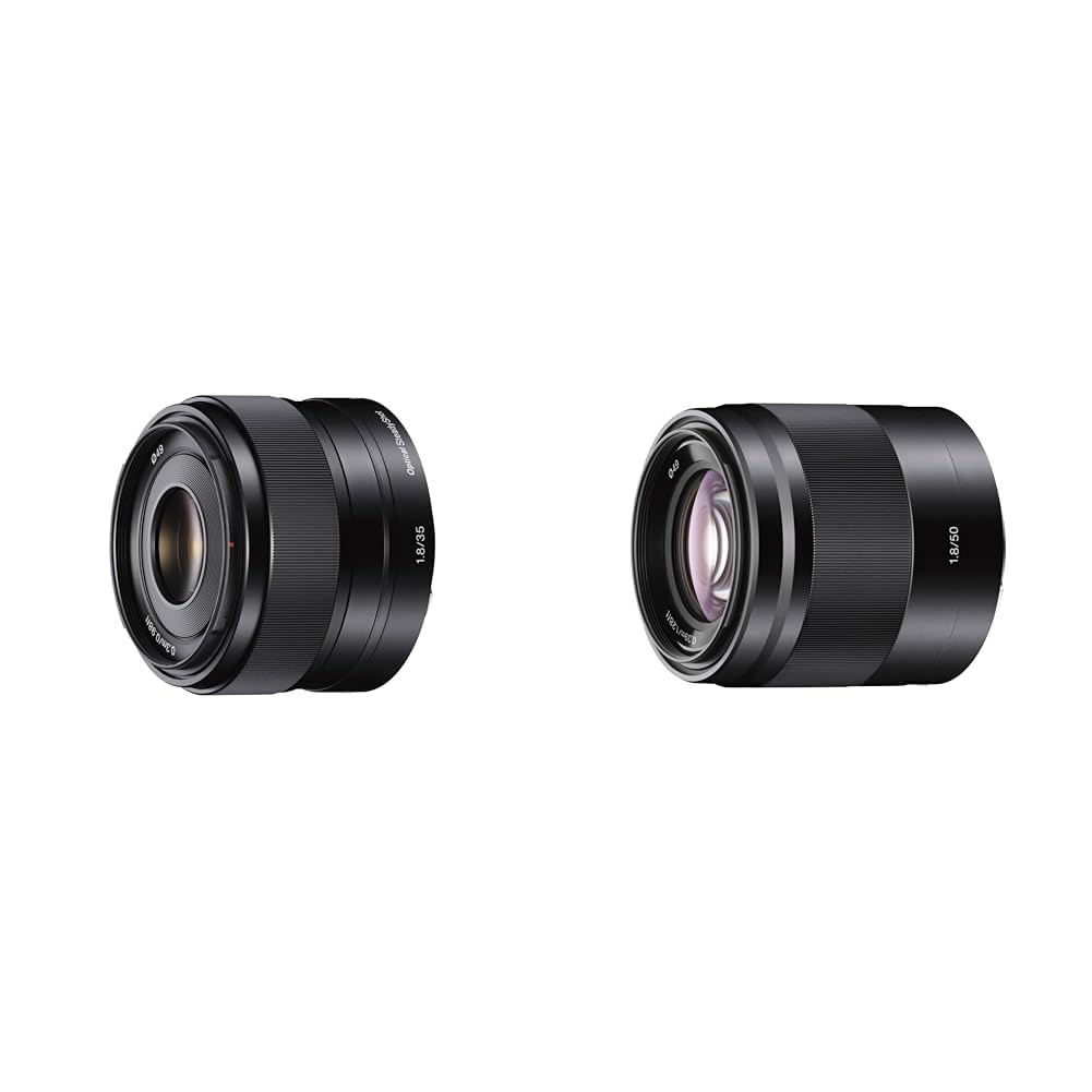 Sony SEL35F18 & SEL50F18 E-Mount APS-C Prime Lenses - 35mm F1.8 & 50mm F1.8 for Sony Mirrorless Cameras | Perfect for Portrait, Street & Low-Light Photography (Black)