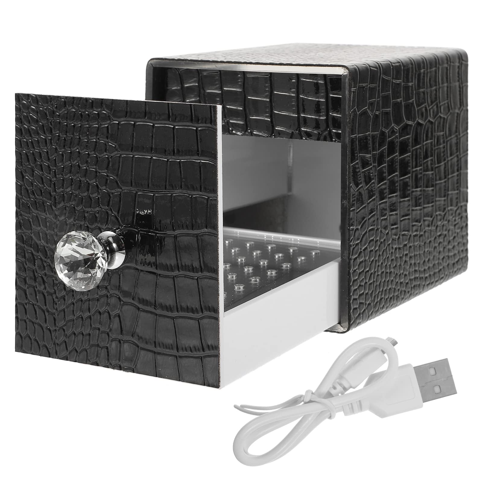 Lurrose Nail Drill Bit Case Stand - Professional Nail Drill Bits Storage Box & Organizer for Manicure Tools - Portable Nail Salon Accessories Holder (Black) - Perfect for Nail Technicians & Home Manicure Kits