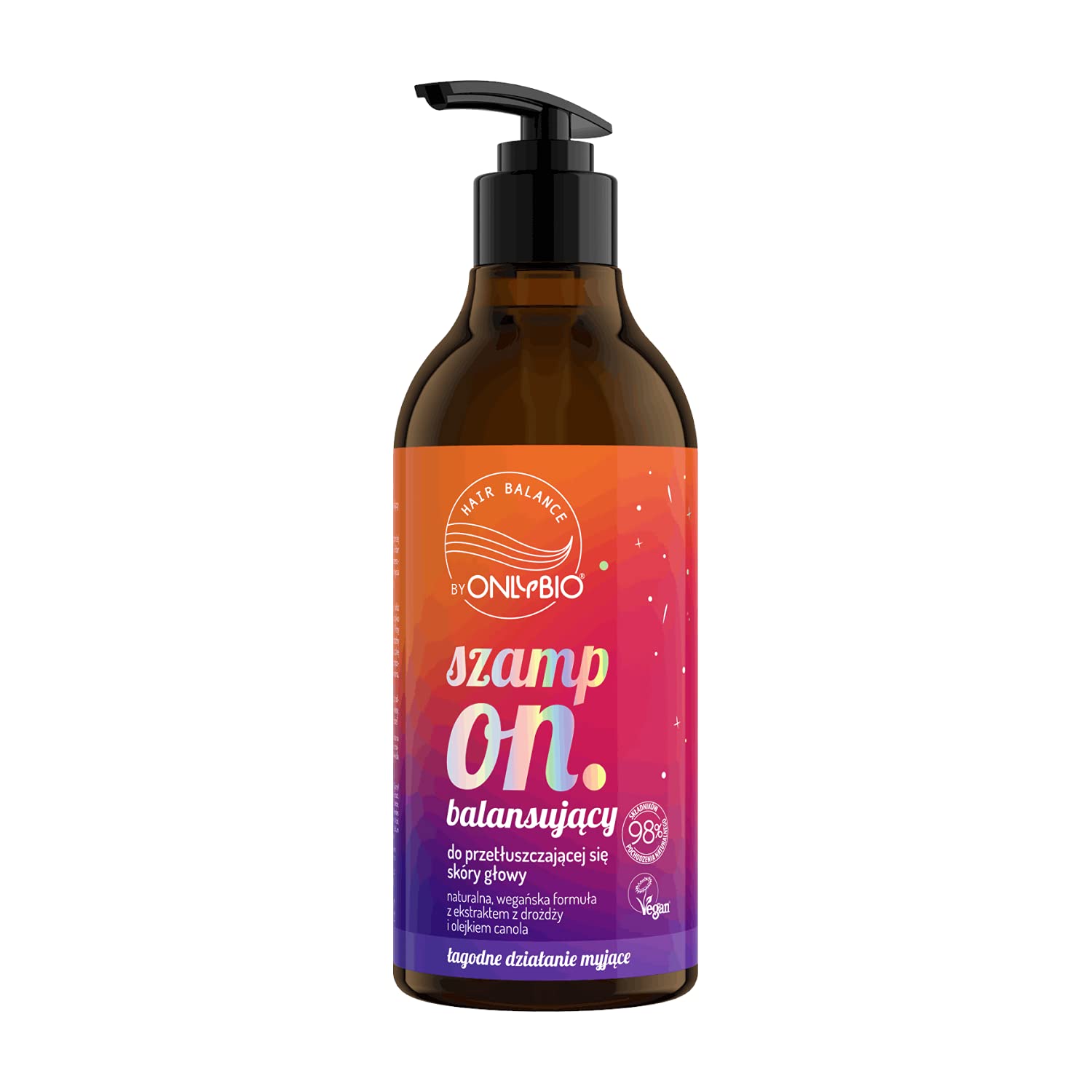OnlyBio Hair Balance Balancing Shampoo 400ml - Natural Scalp Care for Dry & Oily Hair - Gentle Cleansing for Healthy Hair Growth - Perfect for Daily Use at Home or Salon