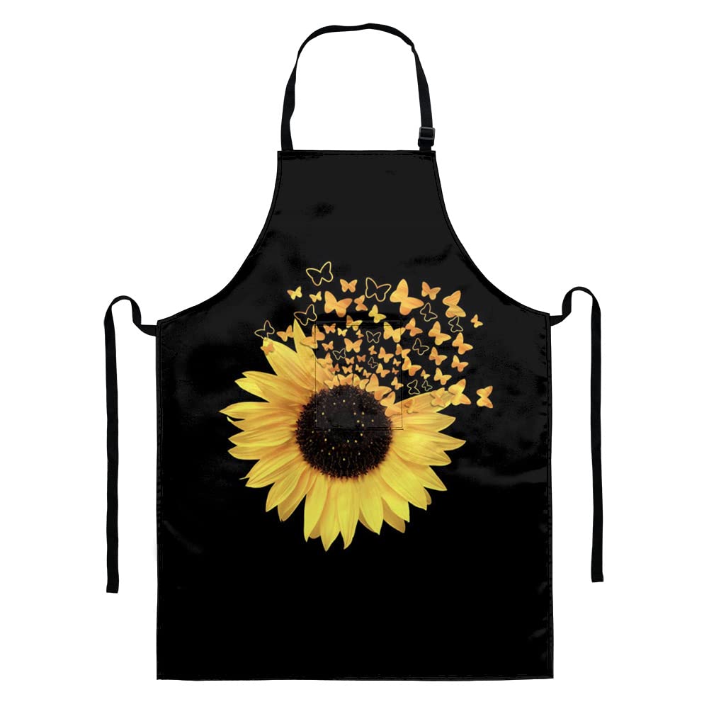 Funny Waterproof Adjustable Aprons for Cooking & BBQ - Decorative Kitchen Bibs with 2 Pockets - Perfect Gift for Women & Men - Ideal for Grilling, Baking, and Home Chef Use