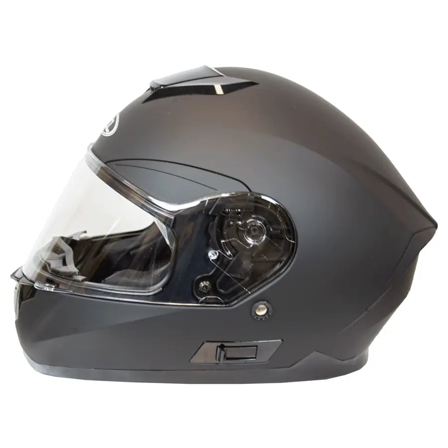 West Coast Leather Full Face Motorcycle Helmet - Matte Black Finish for Safety & Style - Perfect for Cruising, Racing & Urban Riding