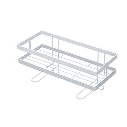 White Bathroom Wall Shelves - Storage Organizer for Toilet & Shower