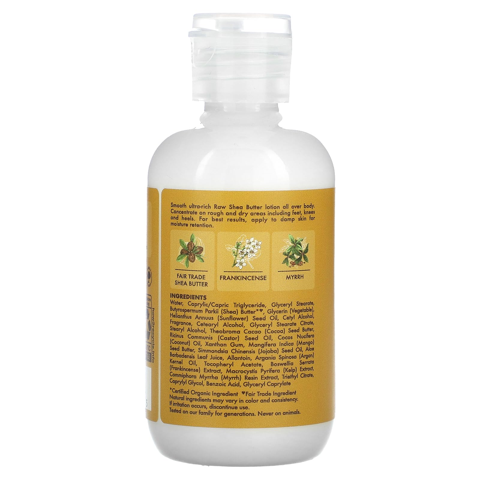 Shea Moisture Raw Hydrating Body Lotion for Dry Skin - 3.2 oz | Organic Shea Butter & Coconut Oil | Moisturizing & Nourishing for Daily Skincare Routine