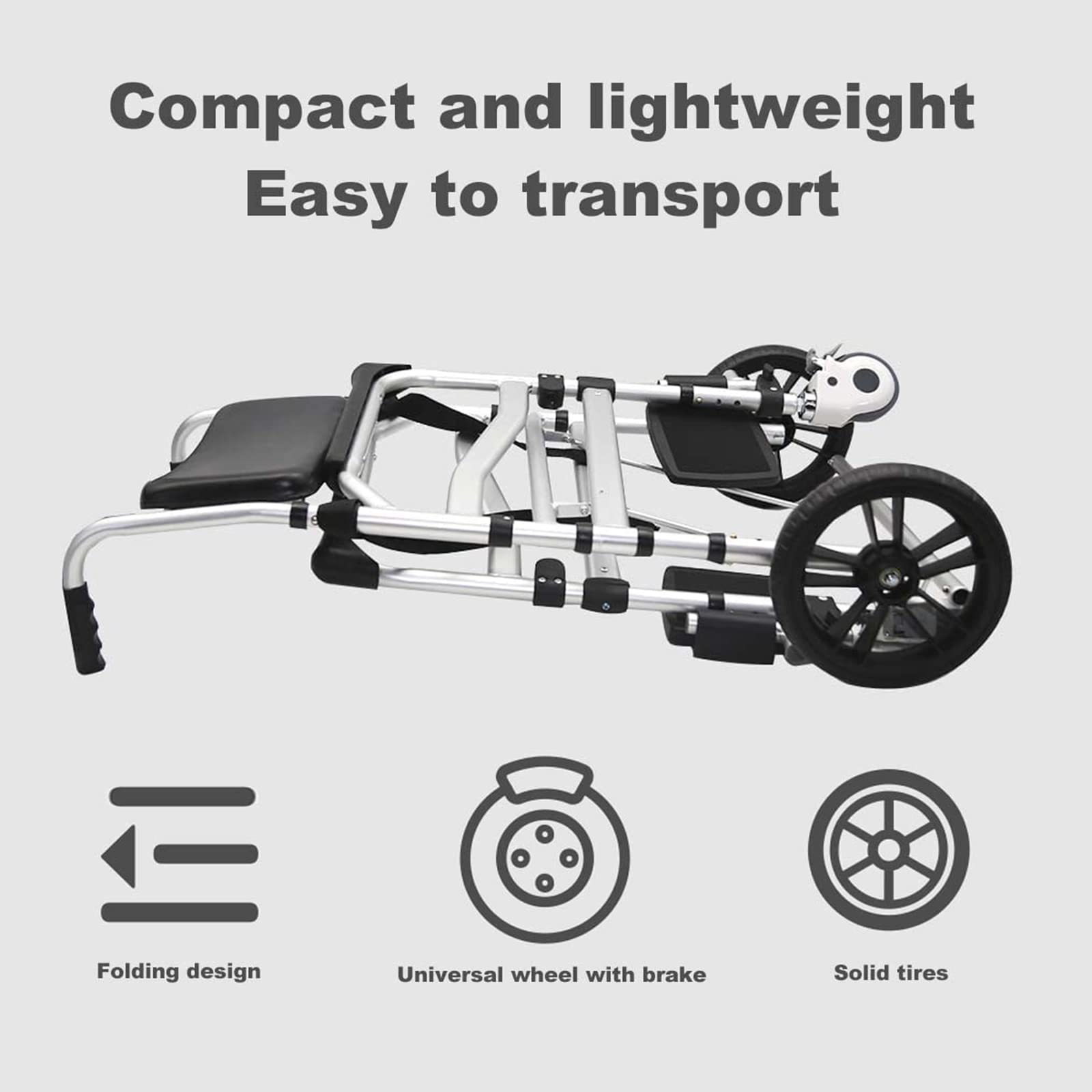 **Aluminum Alloy Foldable Shower Chair with Wheels - 4-in-1 Height Adjustable Rolling Shower Wheelchair for Seniors, Sturdy Commode Seat for Elderly & Disabled (Black) - Ideal for Bathroom Safety & Mobility Assistance**