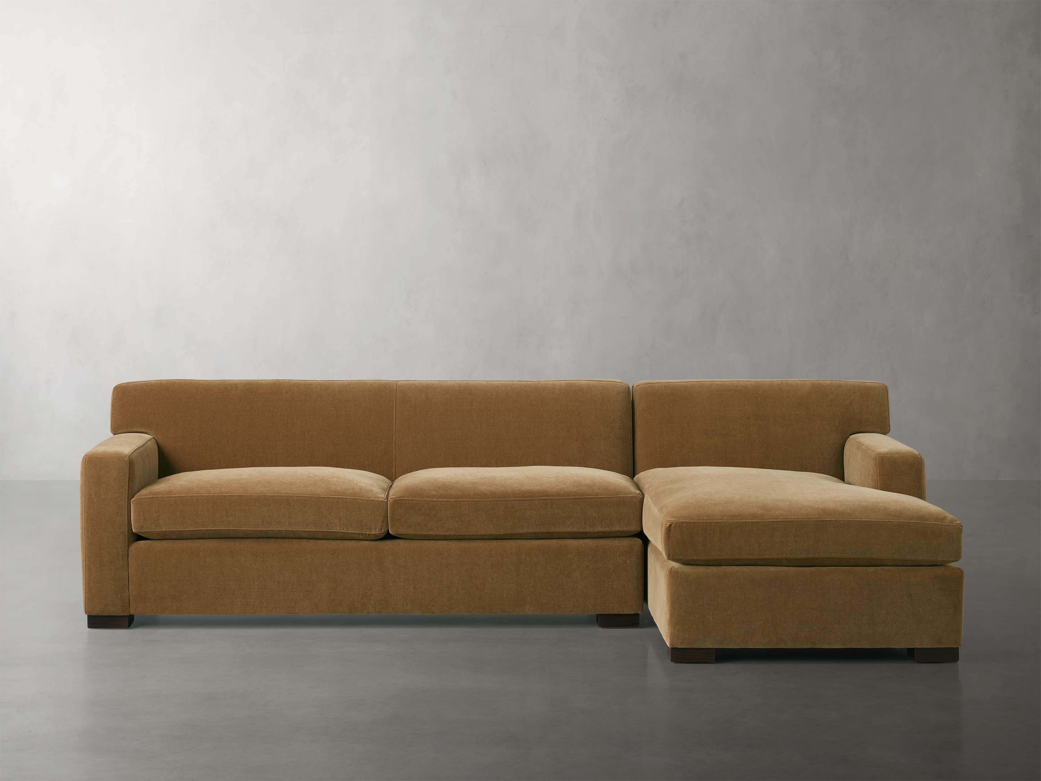 Bronte Two-Piece Chaise Sectional Sofa - Modern L-Shaped Couch for Living Room, Lounge & Family Room Comfort