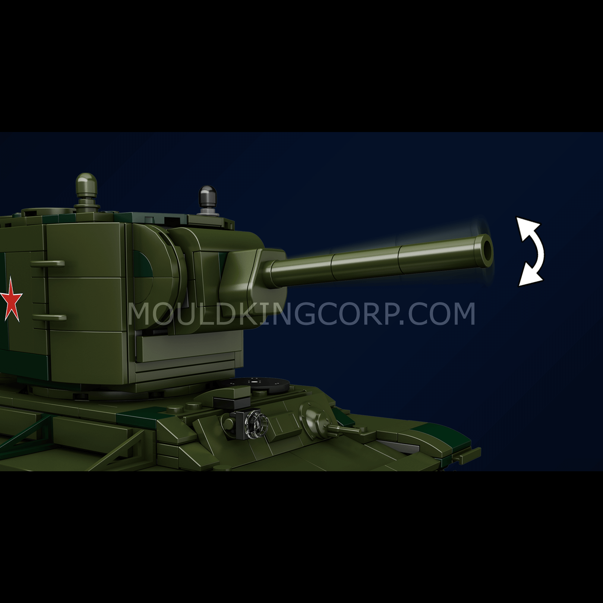 MOULD KING 20026 KV2 Heavy Tank Building Blocks Set - 1000+ Pieces Military Model Kit for Adults & Kids, Perfect for Collectors Display & WWII Battle Scene Recreation