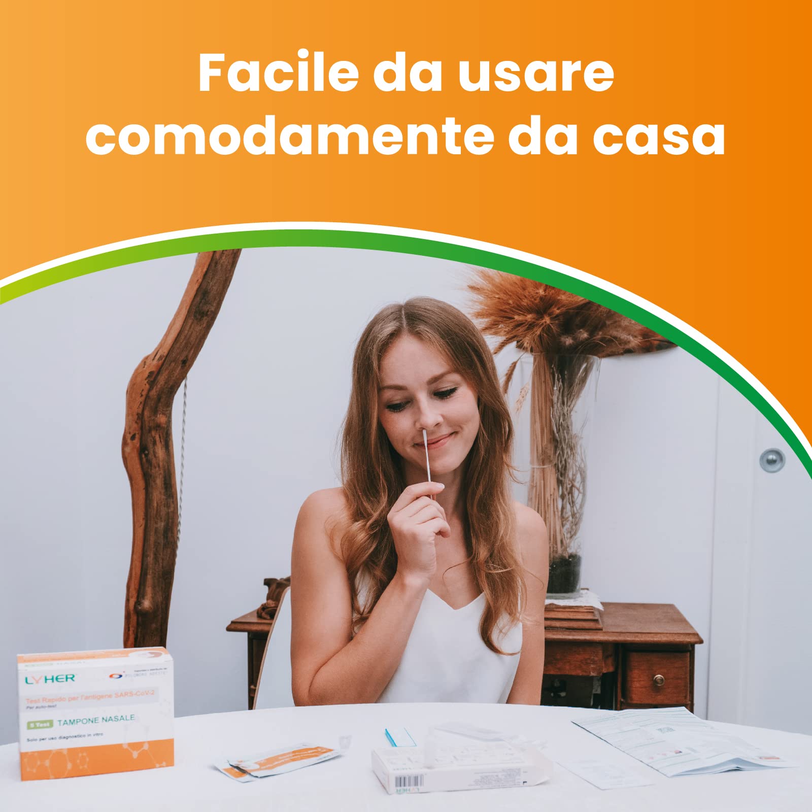 Lyher COVID-19 Rapid Antigen Test Kit 2025 - Nasal Swab Home Test for New Variants - 100% Sensitivity for High Viral Load - FDA Approved for Home Use - Fast Results in 15 Minutes - Perfect for Travel, Work & Family Safety Screening
