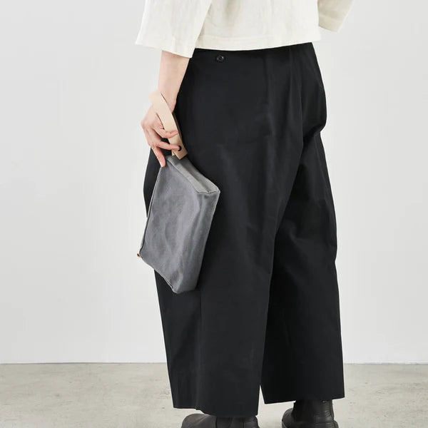 Kurashiki Hampu Canvas 2-Way Handbag & Shoulder Pouch - Grayish White | Japanese Canvas Crossbody Bag for Women | Perfect for Work, Travel & Everyday Use