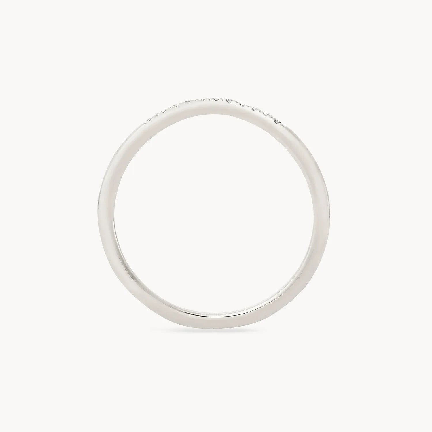 14K White Gold Wave Eternity Ring with White Diamonds - Perfect for Weddings, Anniversaries & Special Occasions