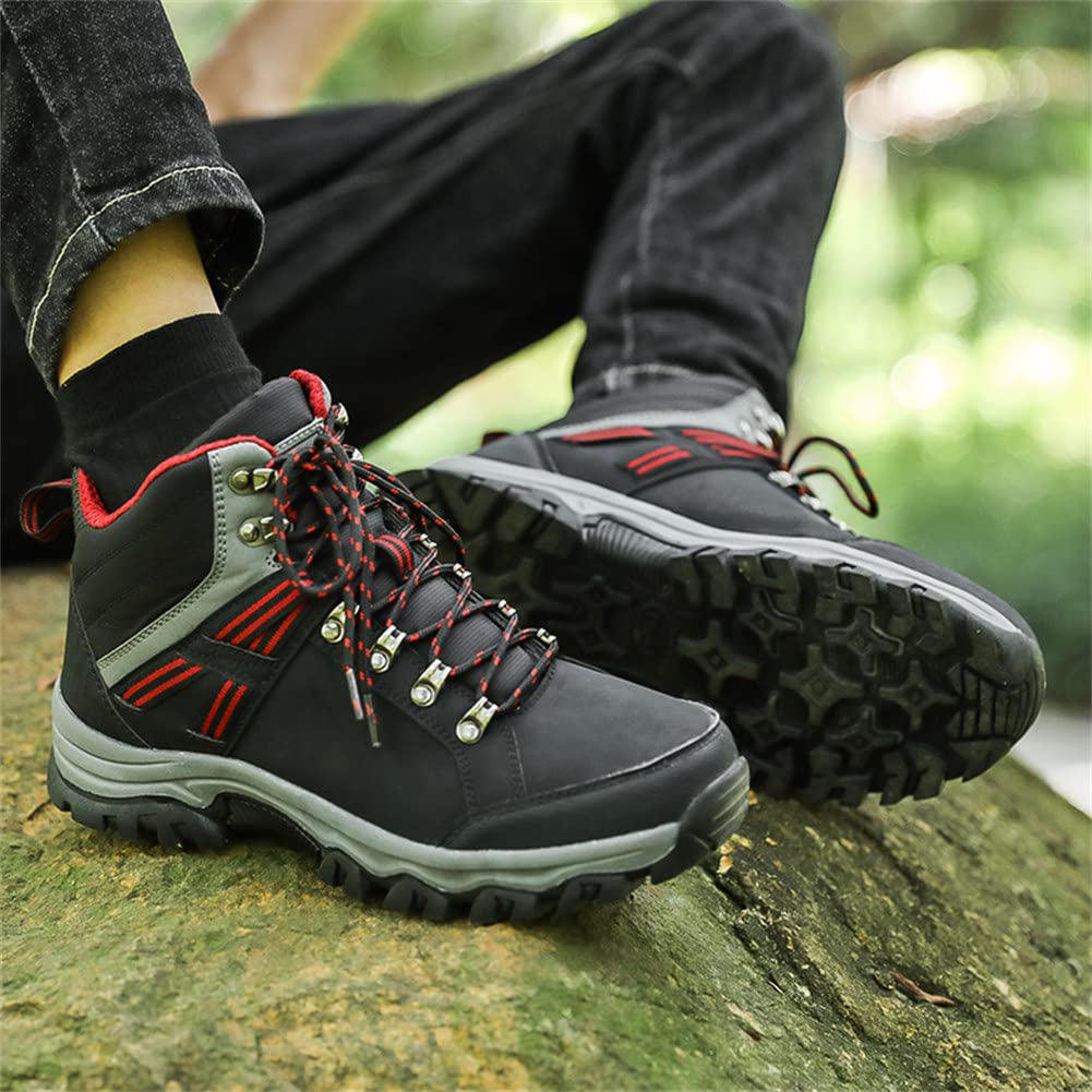 Men's Waterproof Hiking Boots - Lightweight Ankle Boots with Multi-Terrain Lugs, Durable & Sturdy Design for Outdoor Adventures, Work & Camping - Camouflage Style
