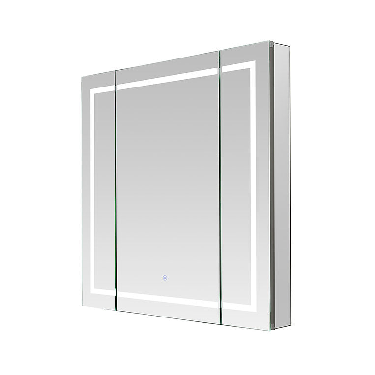 Aquadom Royale Plus 40x36 Inch LED Lighted Triple Door Bathroom Medicine Cabinet - Perfect for Modern Homes, Spas & Luxury Bathrooms