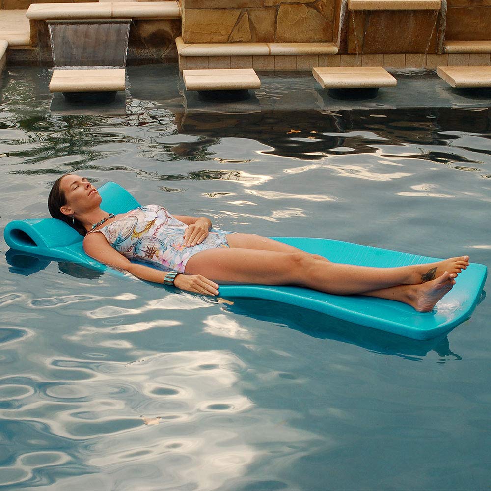 Premium Large Foam Pool Float by Pool Mate - Comfortable Teal Blue Lounge Raft for Adults, Perfect for Pool Relaxation, Beach Vacation & Summer Water Fun