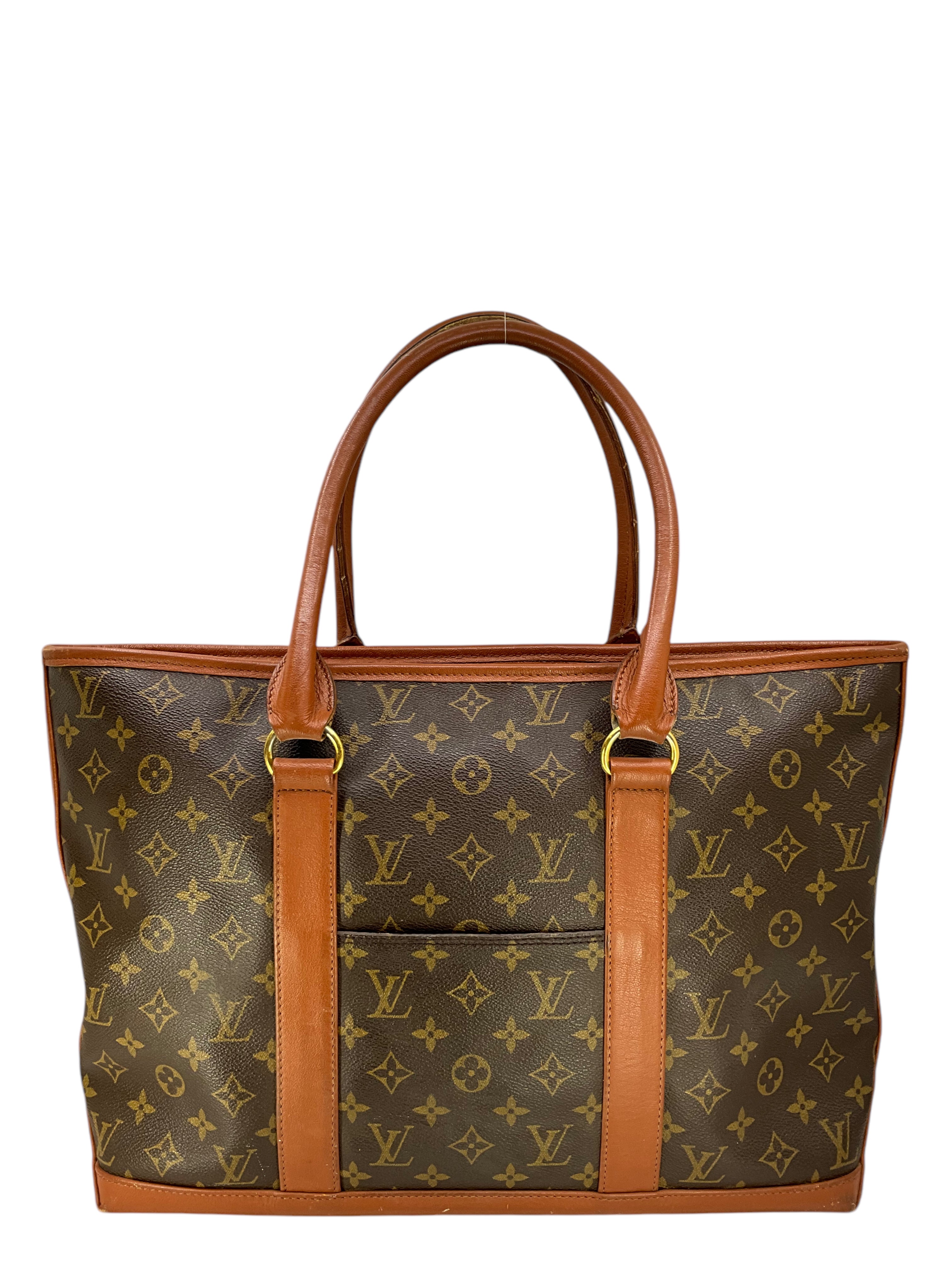 Authentic Louis Vuitton Monogram Canvas Weekend MM Large Travel Tote Bag - Luxury Carryall for Travel, Work & Weekend Getaways