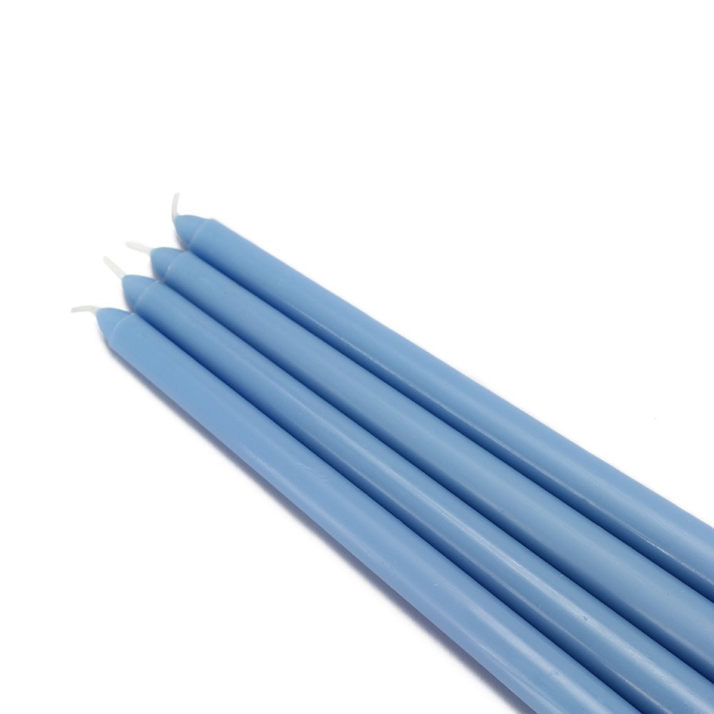 144-Piece 12-Inch Light Blue Taper Candles for Weddings, Parties & Home Decor – CEZ-075_12