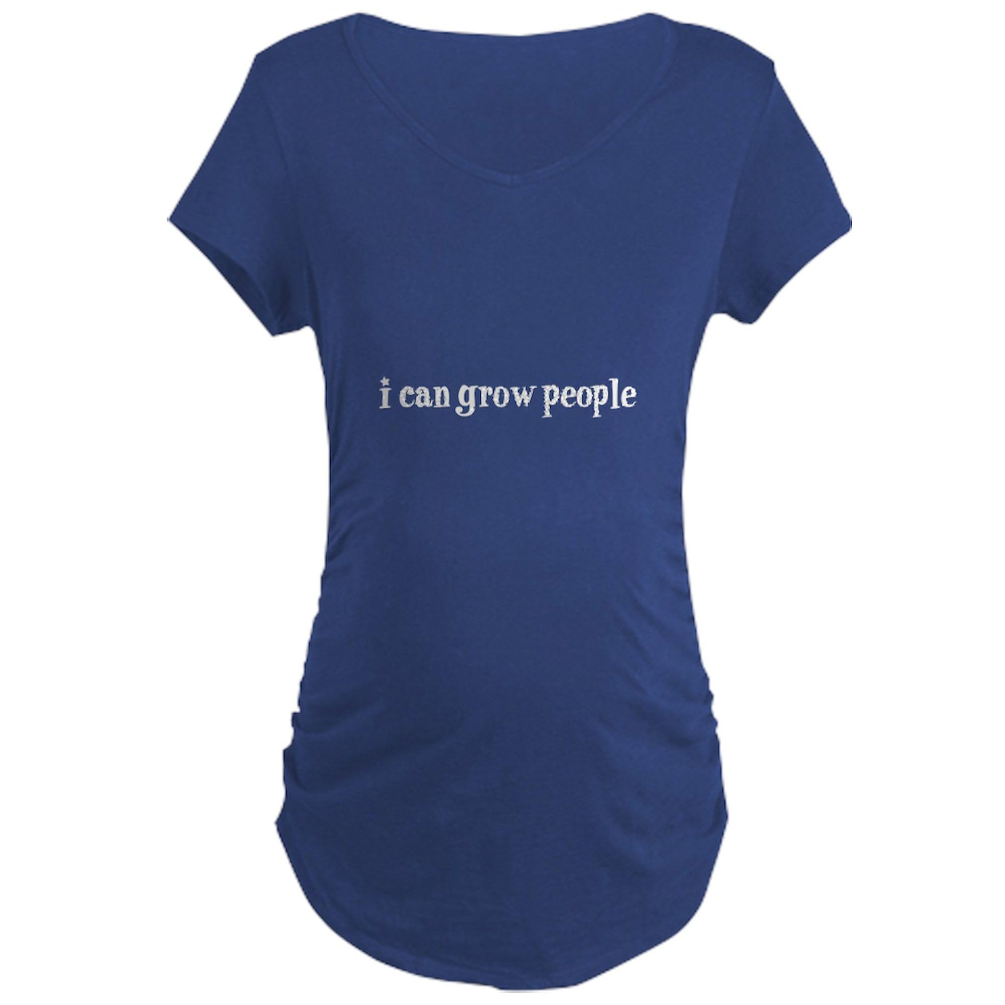 Funny Maternity T-Shirt for Women - 'I Can Grow People' Pregnancy Tee with Ruched Sides | Comfortable & Stylish Maternity Wear for Pregnancy Announcements, Baby Showers & Everyday Use