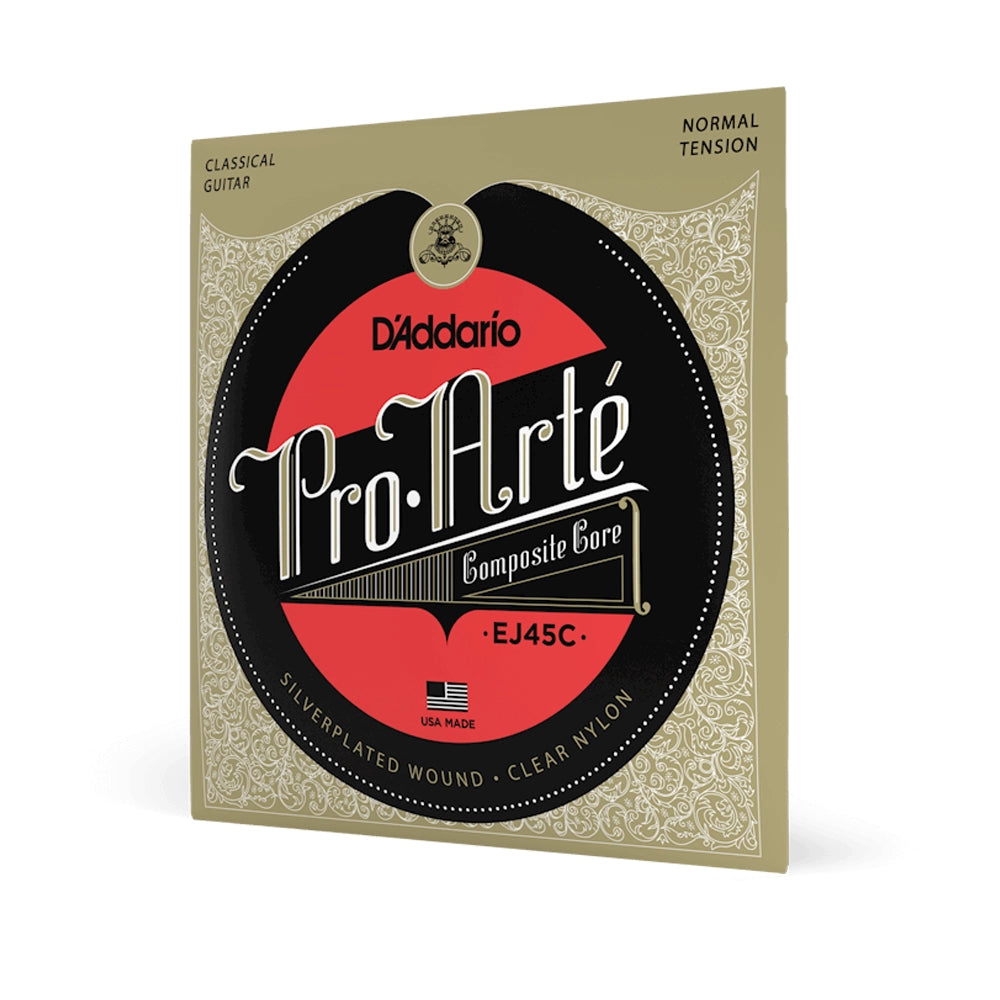 D'Addario EJ45C Pro Arte Composite Classical Guitar Strings - High Tension, Warm Tone for Professional & Student Players - Perfect for Concerts, Studio Recording & Practice Sessions