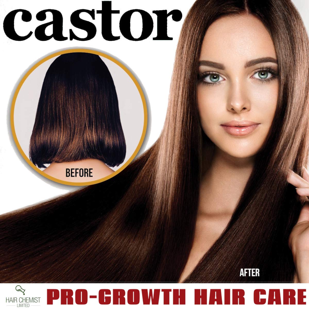 Hair Chemist Pro-Growth Hair Oil with Castor Oil 7.1 oz - Natural Hair Growth Treatment for Thicker, Longer & Healthier Hair - Perfect for Daily Scalp Massage & Nighttime Hair Care Routine