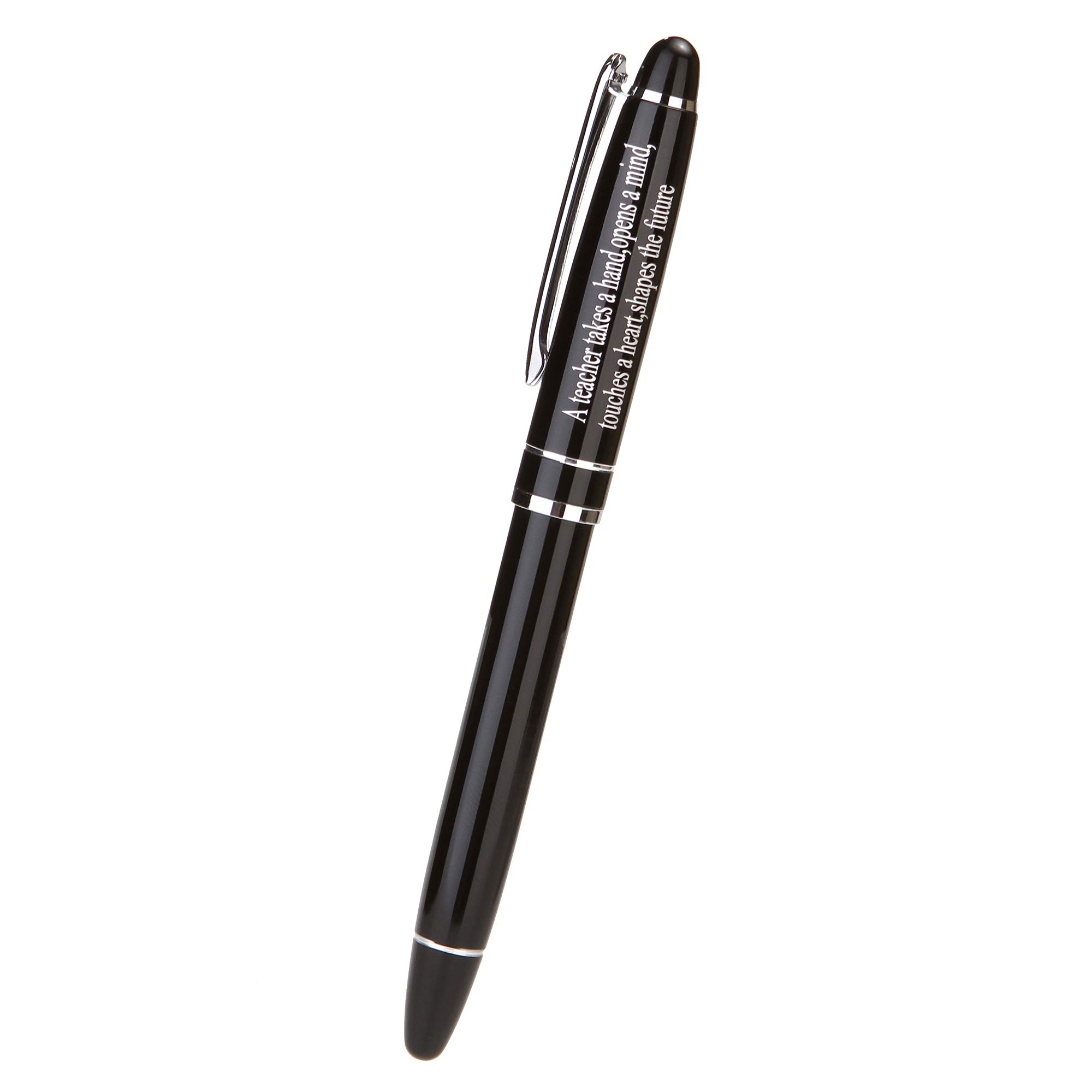 Custom Engraved Teacher Appreciation Pens - Personalized Thank You Gifts for Teachers, Men & Women - Thoughtful Student Gift for Preschool, Elementary & High School Educators - Perfect for Teacher's Day, Retirement & End of Year Celebrations - Inspirational Quote 'A Teacher Takes a Hand' - Ideal for Classroom Use, Office Supplies & Special Occasions