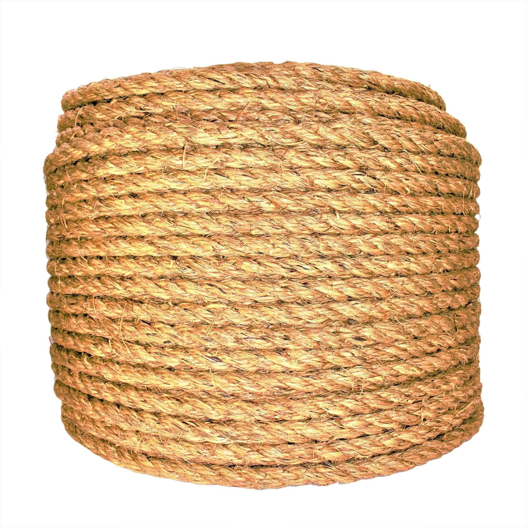 SGT KNOTS 3/4 Inch x 400 Ft Natural Twisted Manila Rope - 3 Strand Hemp Rope for Crafts, DIY Projects, Home Decor, Climbing | Indoor & Outdoor Use for Decorative, Marine, Gardening, and Camping Needs
