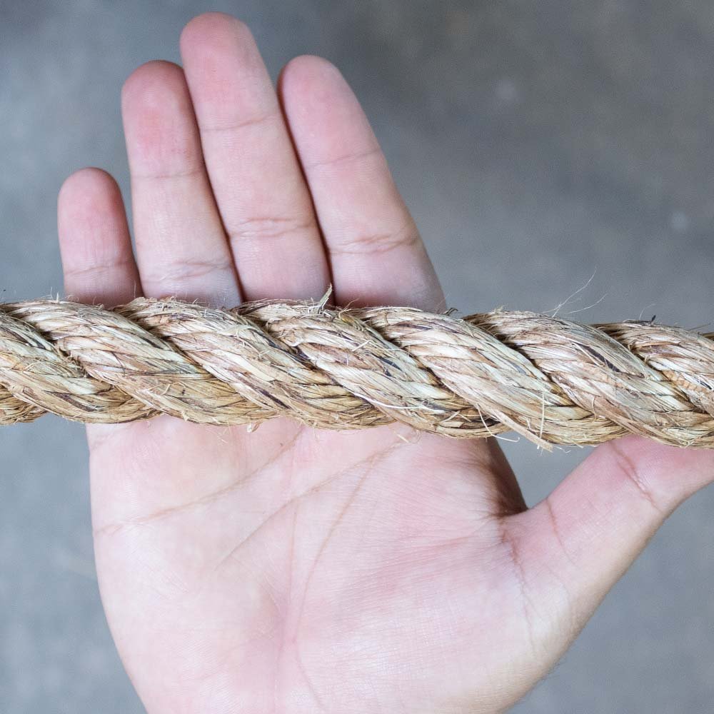 Premium 3-Strand Twisted Manila Rope - 1 Inch Diameter, 100 Feet - Natural Fiber for Marine, Docking, Pier & Outdoor Use - Ideal for Boating, Camping, Gardening & DIY Projects