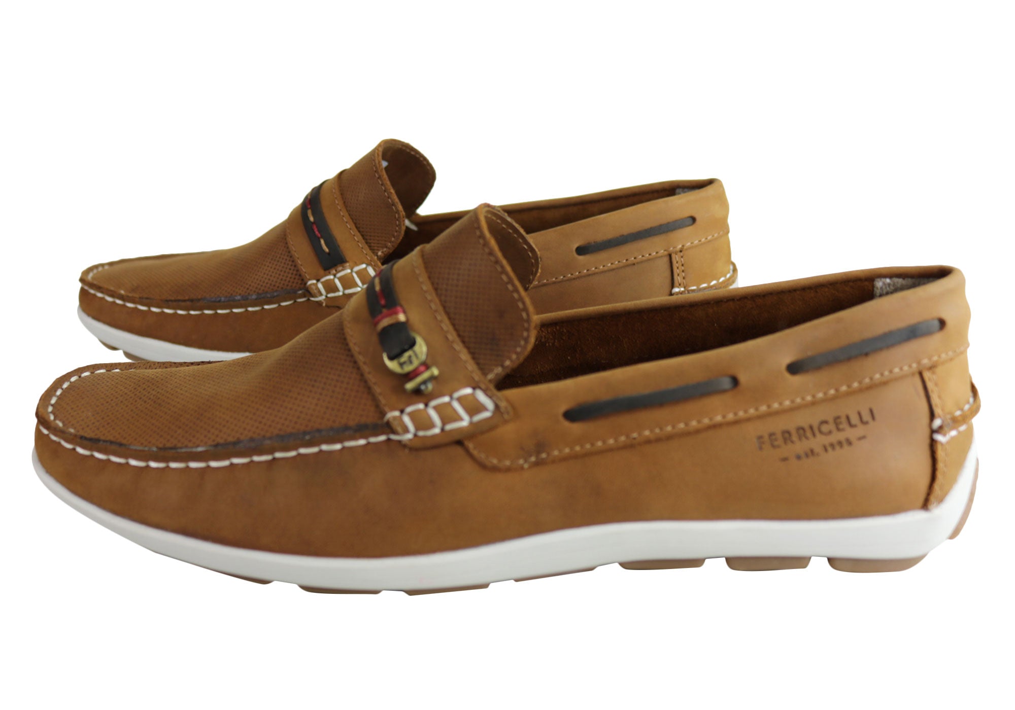 Ferricelli Jarrod Men's Genuine Leather Loafers with Cushioned Comfort - Handcrafted in Brazil - Perfect for Business Casual & Office Wear