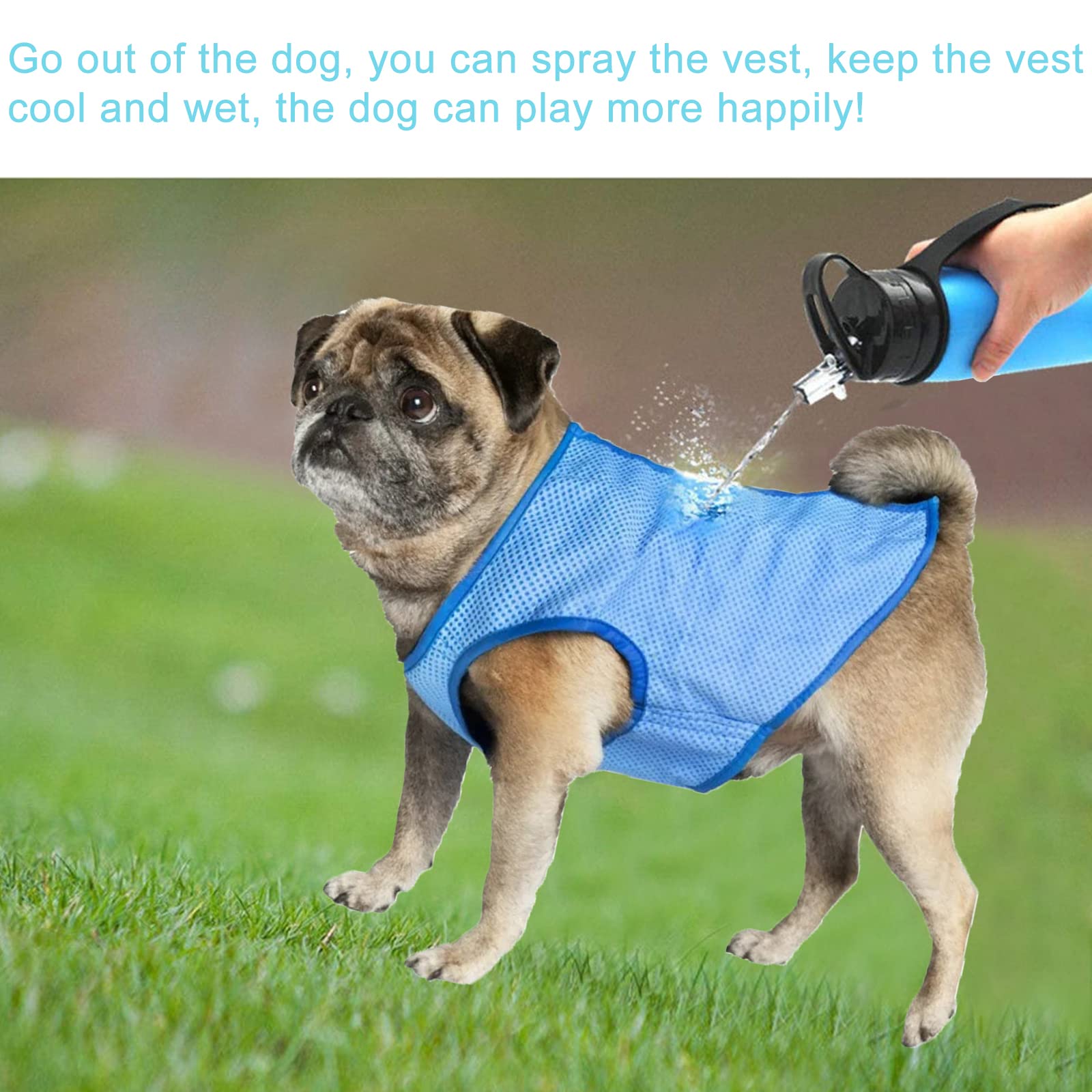 Dog Cooling Vest - Breathable Mesh Ice Jacket for Pets with Magic Tape | Adjustable Dog Cooling Harness for Outdoor Hiking, Training & Summer Activities | Keep Your Dog Cool in Hot Weather (Medium Size)