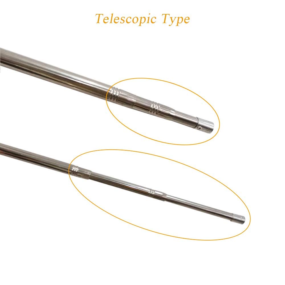 Stainless Steel Telescopic Water Sampler with 1000ml Pendulum Beaker - Adjustable 0.87m to 2.1m Sampling Rod for Environmental Testing, Lake Water Collection & Laboratory Analysis