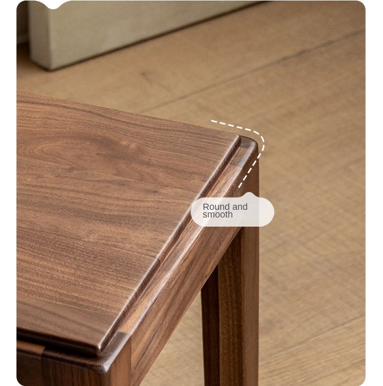 Premium Black Walnut Solid Wood Folding Stool - Modern Handcrafted Bar Stool for Kitchen Island, Dining Room & Home Decor | Space-Saving Design for Small Spaces