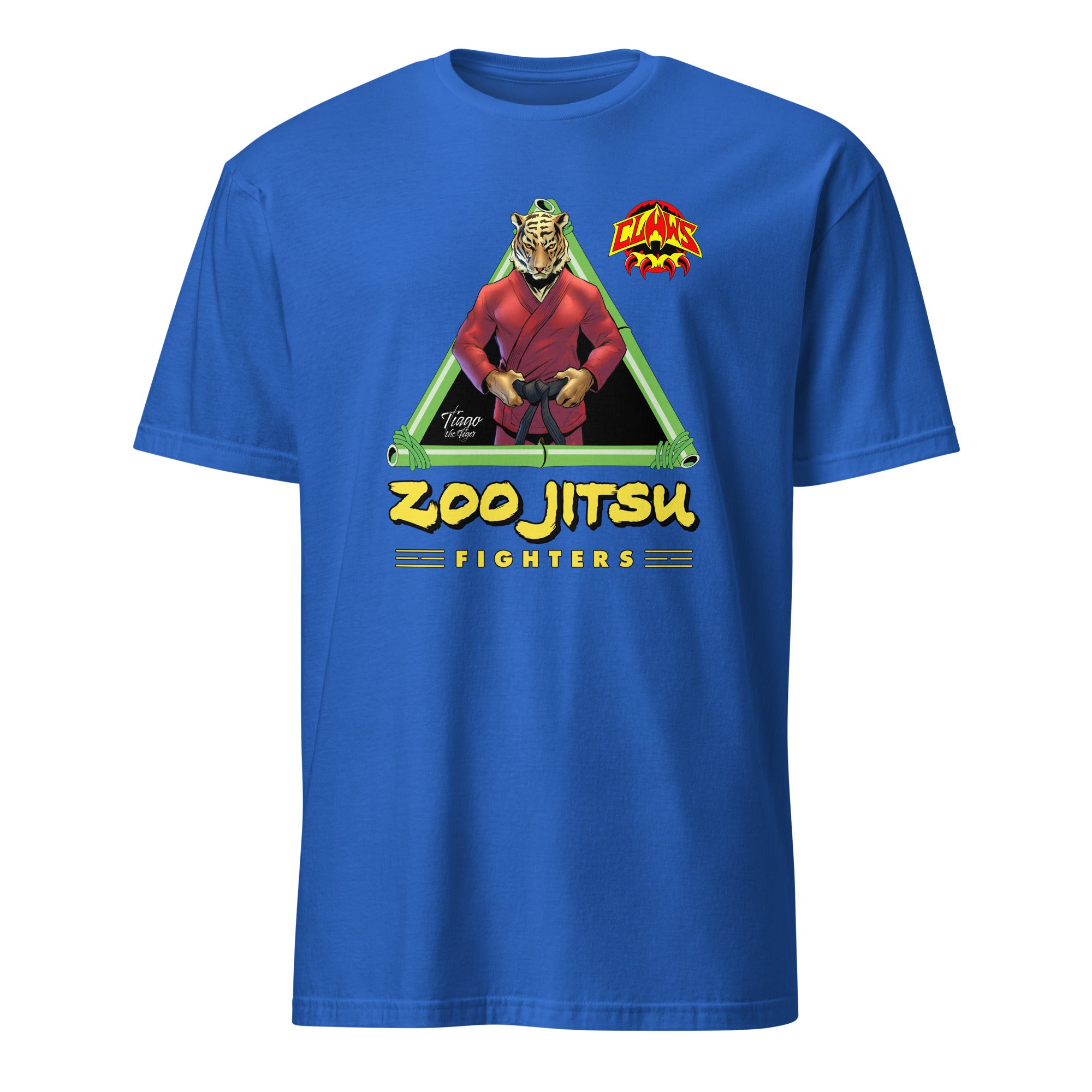 Zoo Jitsu Fighters Tiago the Tiger Unisex Short Sleeve T-Shirt - Cool Graphic Tee for MMA Fans, Streetwear & Casual Outfits