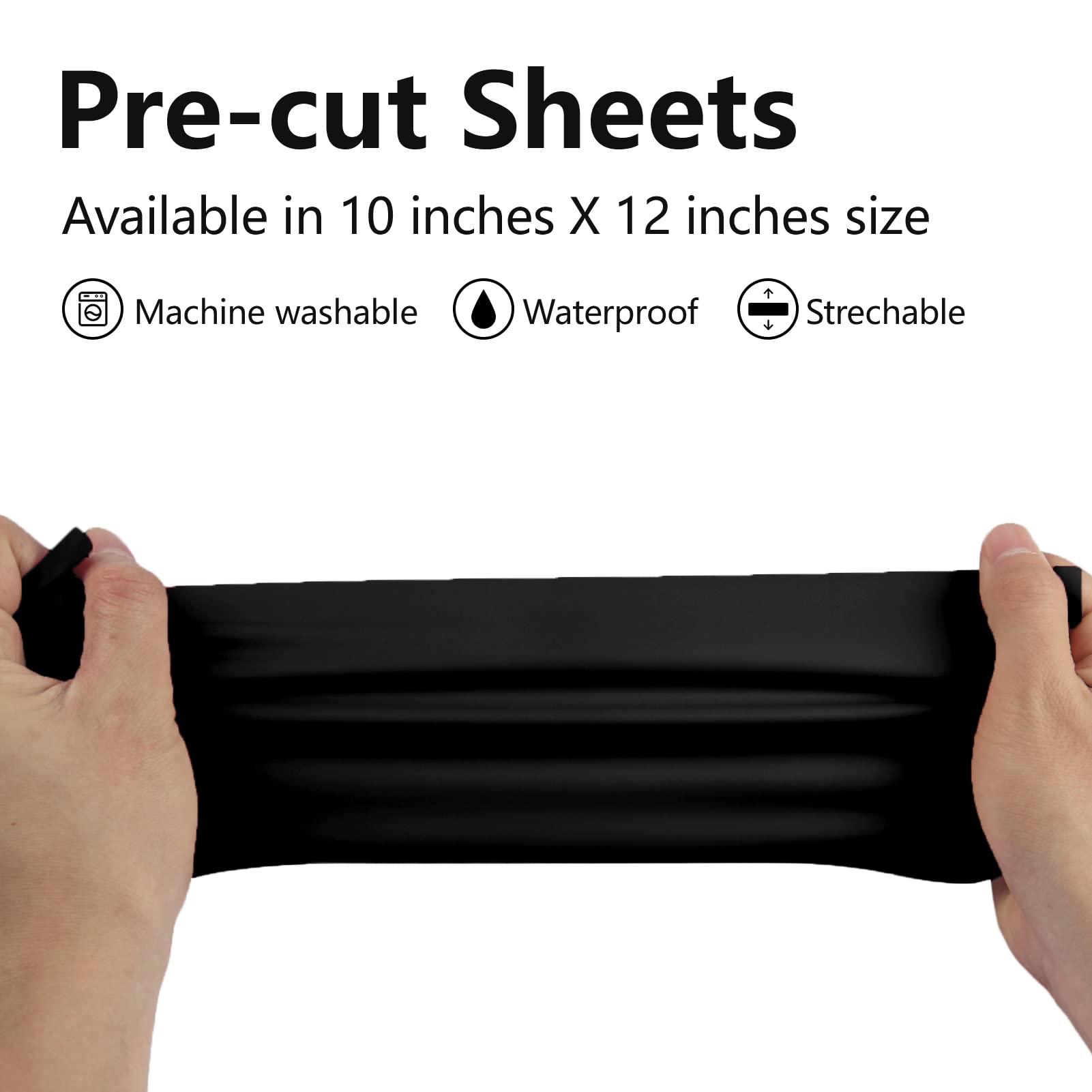 Premium Black HTV Heat Transfer Vinyl Bundle - 10 Pack 12