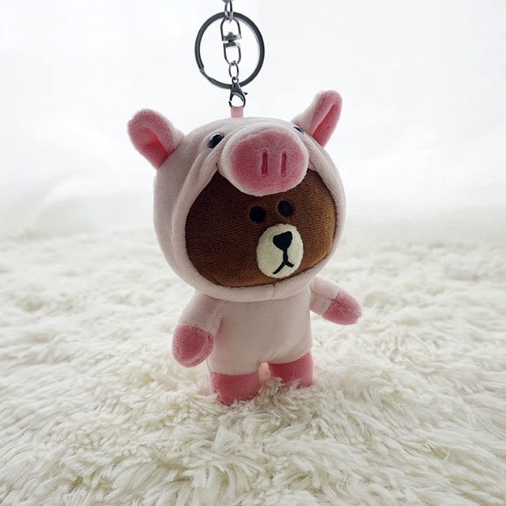 Cute Pig Plush Keychain - Soft Stuffed Animal Car Key Ring, Cartoon Doll Backpack Pendant for Kids & Adults | Perfect Gift for Birthdays, Christmas & Daily Use