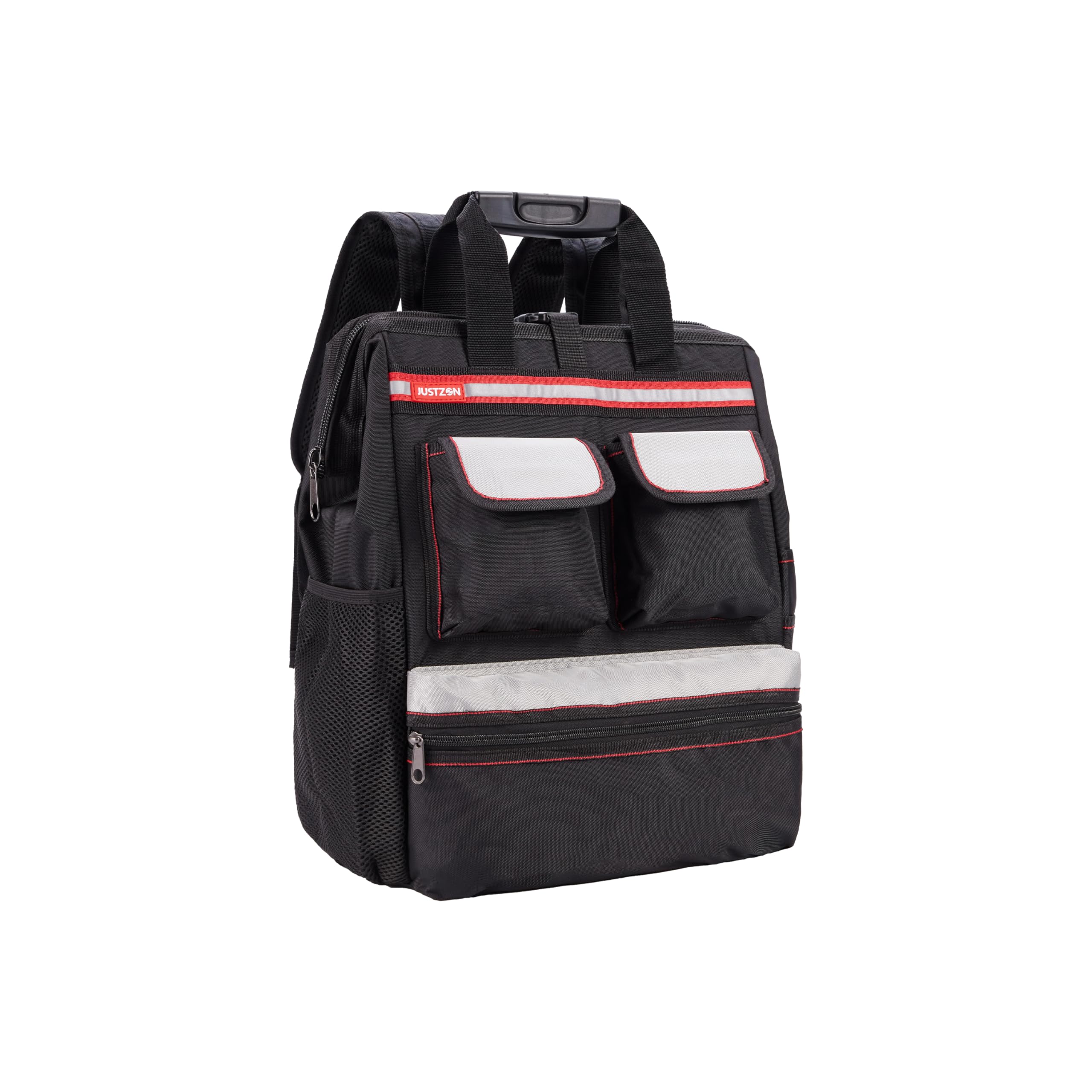 Heavy Duty Tool Backpack with Padded Back Support - Large Capacity Electrician Tool Bag for Plumbers, HVAC Technicians & Cable Repairmen | Durable Work Backpack for Construction Sites & Field Service Jobs