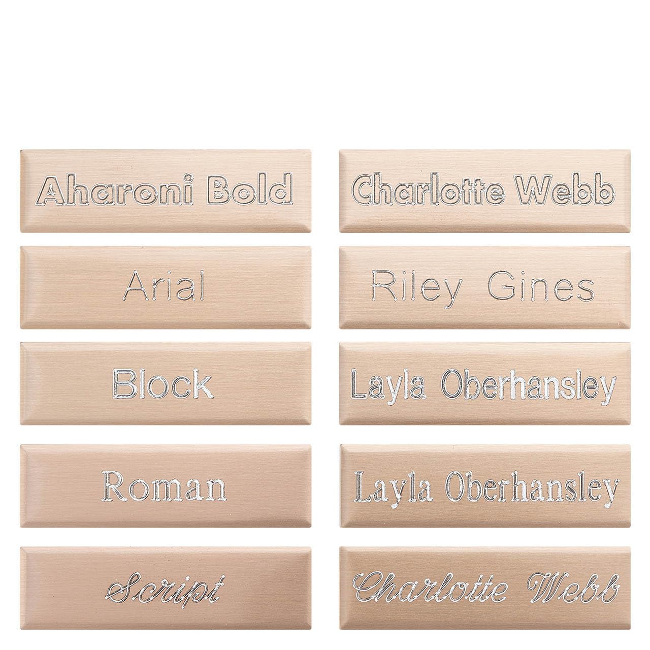 FranklinCovey Rose Gold Nameplate - Elegant Personalized Name Badge for Business Professionals, Office Meetings & Networking Events