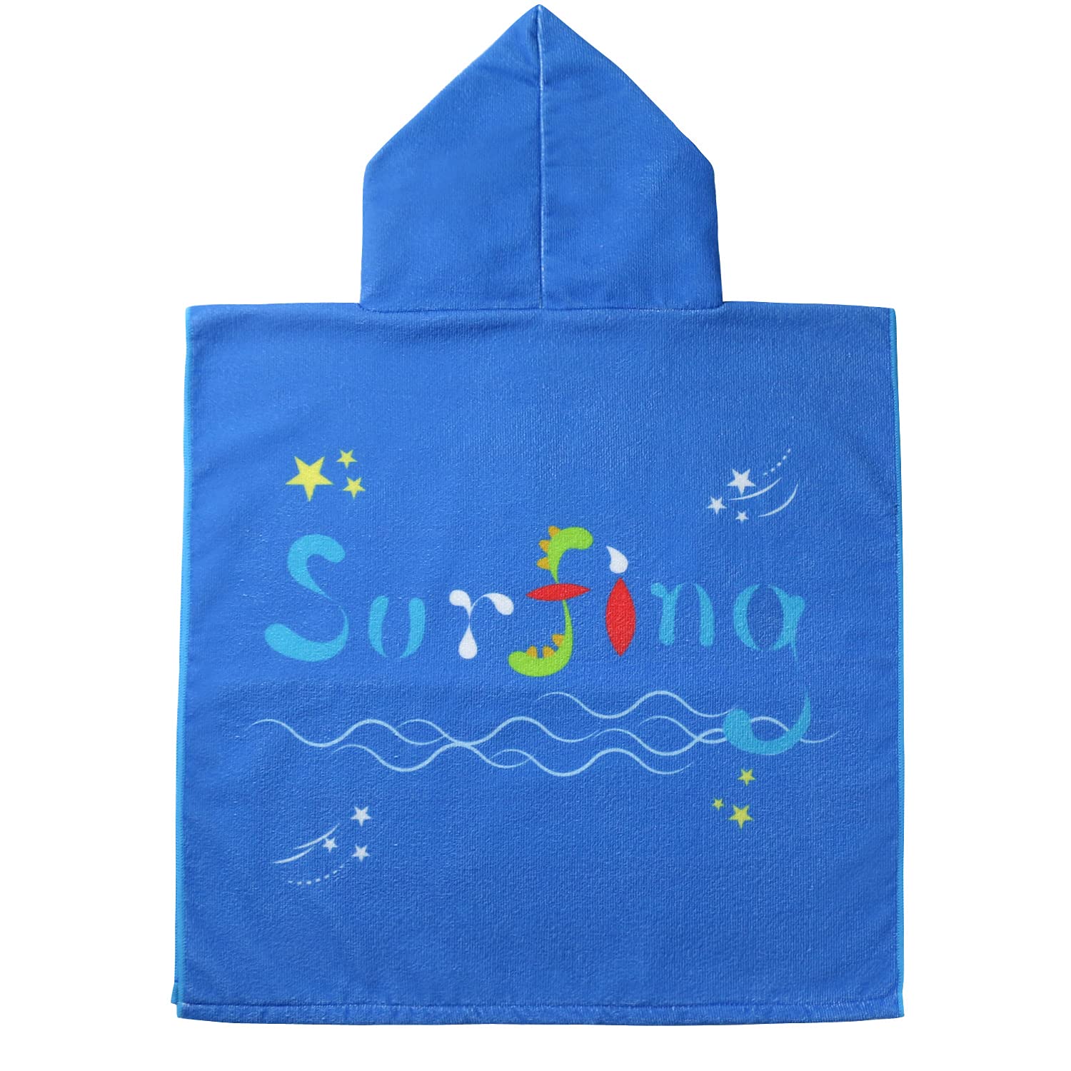 Dinosaur Shark Microfiber Hooded Beach Towel for Kids & Toddlers - Soft Bath, Pool & Swim Poncho Cover-Up - Quick Dry Swimwear for Boys & Girls Ages 1-6 Years - Perfect for Beach, Swimming Lessons & Family Vacations