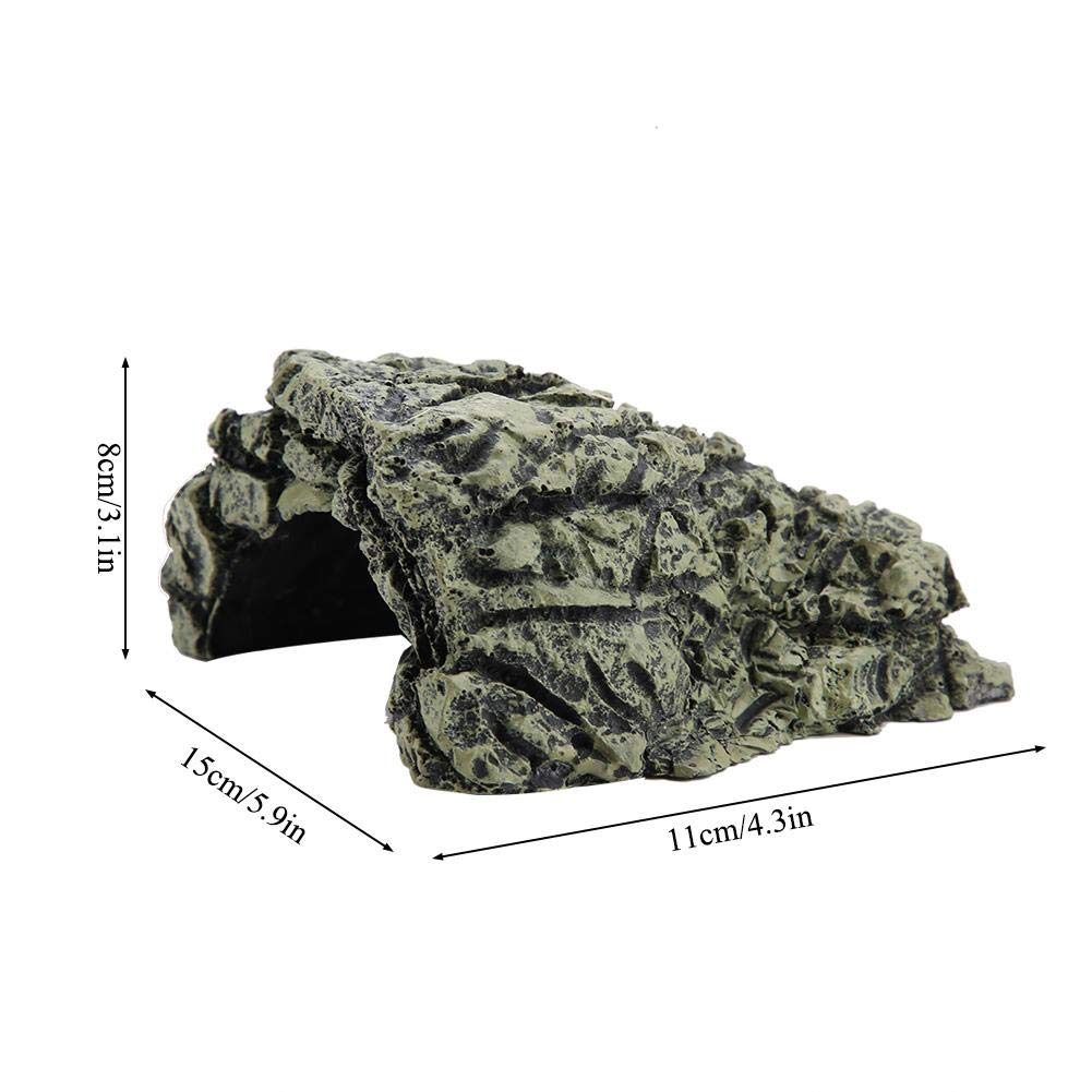 Reptile Hide Box - Large Terrarium Cave Shelter for Lizards, Snakes & Geckos | Natural Aquarium Decoration & Habitat Accessory for Stress Relief & Safe Resting
