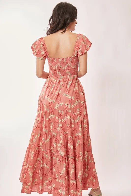 Elegant Sweetheart Neckline Textured Tiered Maxi Dress for Women - Perfect for Weddings, Parties & Summer Vacations
