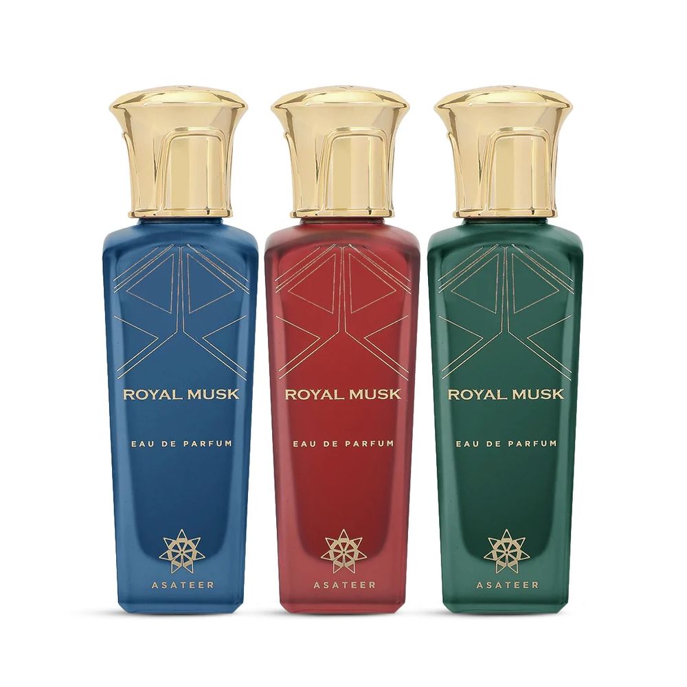 Royal Musk Eau De Parfum Set - 3 x 50ml Luxury Perfume Gift Set for Women & Men, Perfect for Date Night, Special Occasions & Everyday Elegance