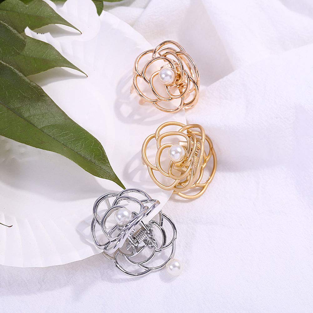 4-Pack Mini Jaw Hair Claw Clips - Small Fashion Hair Clamps & Barrettes for Women - Perfect for Ponytails, Buns & Everyday Styling (B#)