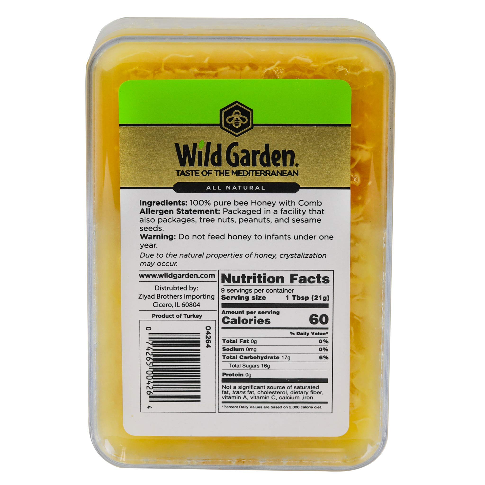 Wild Garden 100% Pure Raw Gourmet Honeycomb - All Natural, No Additives or Preservatives - 7.05oz (Pack of 36) - Perfect for Tea, Cheese Pairing & Healthy Snacks